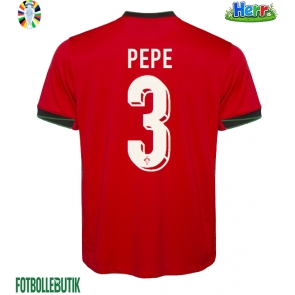 Portugal Pepe #3 Hemmatröja EM 2024 Kortärmad
